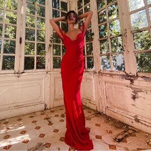 Rat & Boa Stunning Long Red Dress